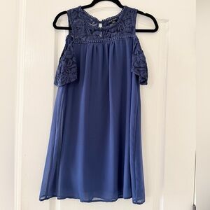 As U Wish Navy Blue Lace Dress